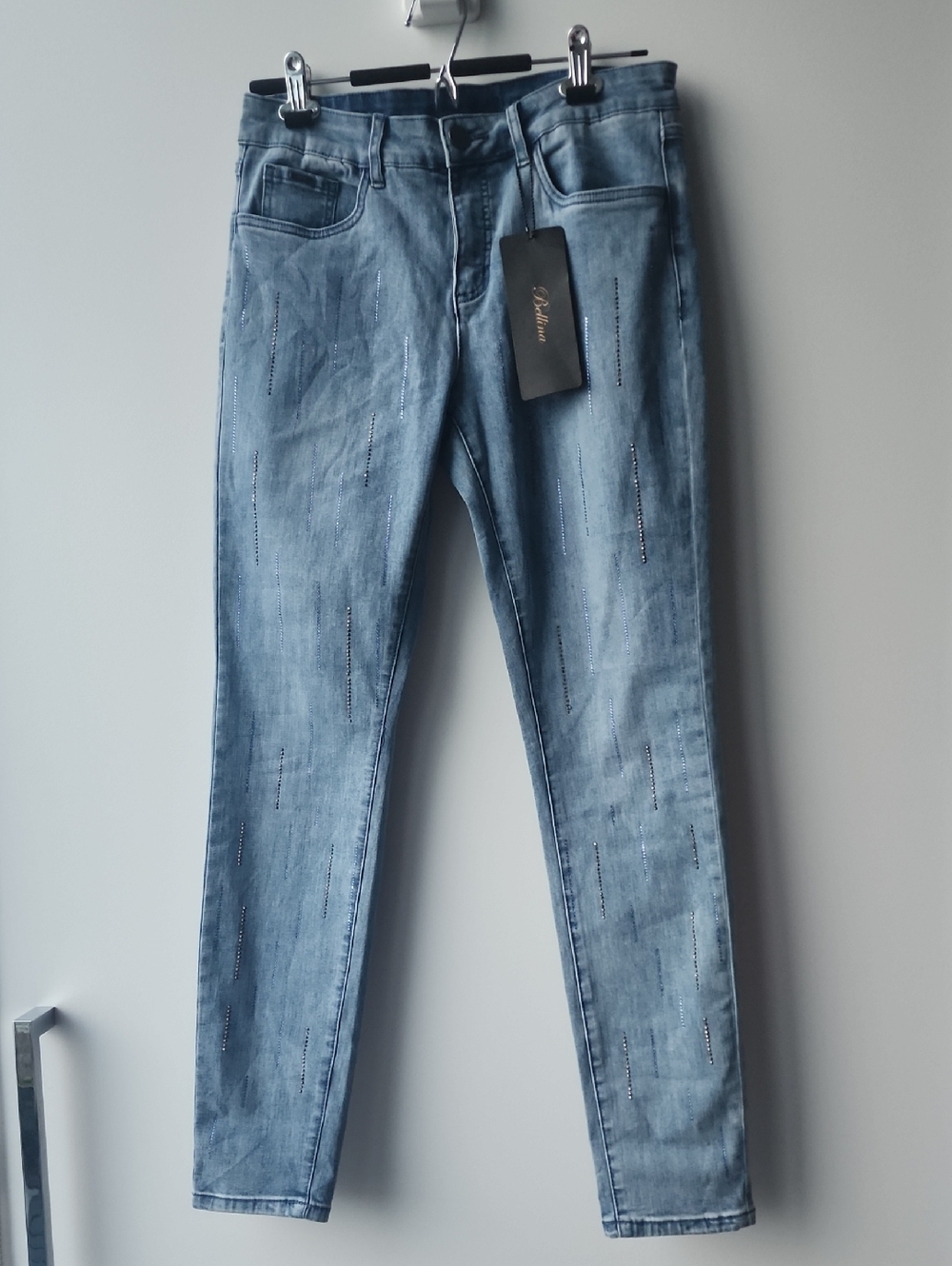 BNWT Bellina Embellished Multitone Stretch Skinny Jeans